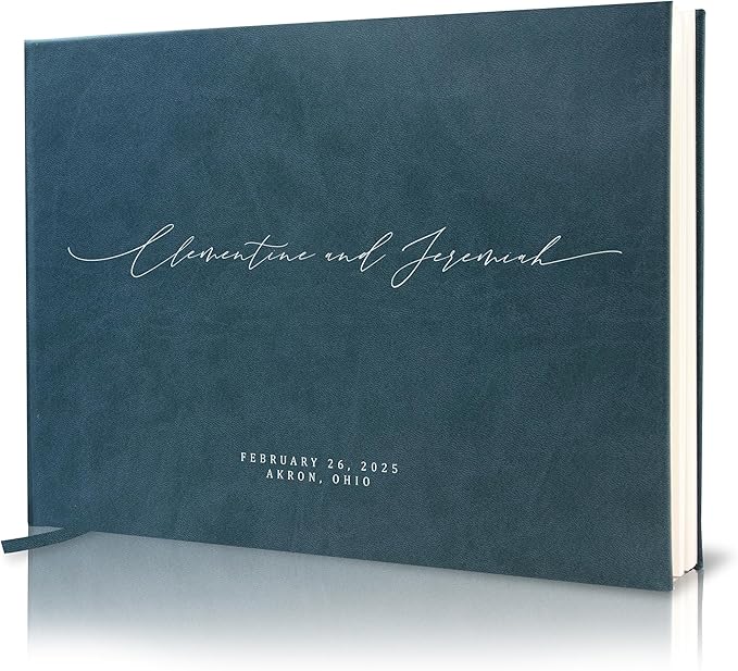 MUUJEE Personalized Guestbook in Teal by MUUJEE