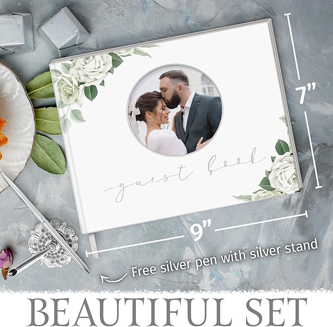 Wedding guestbook Cover Size 8x10 inch, Wedding Memory Book Bundle - Image 2