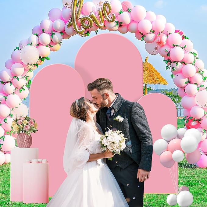 Wedding Arch Backdrop Stand Set of 3, Metal Arch Backdrop Stand - Image 5
