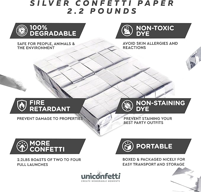 Silver Confetti Paper - Image 3