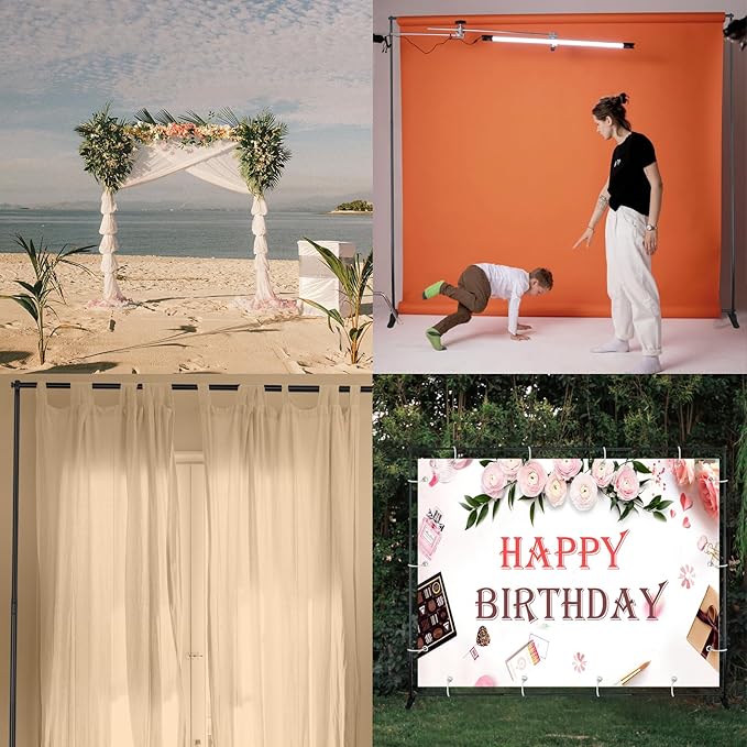 10x8 FT Heavy Duty Backdrop Banner Stand - Image 7