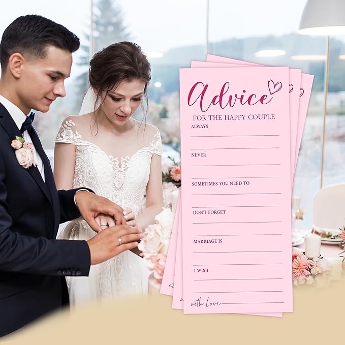 4x9 Inch Wedding Advice Cards, Advice and Wishes - Image 5
