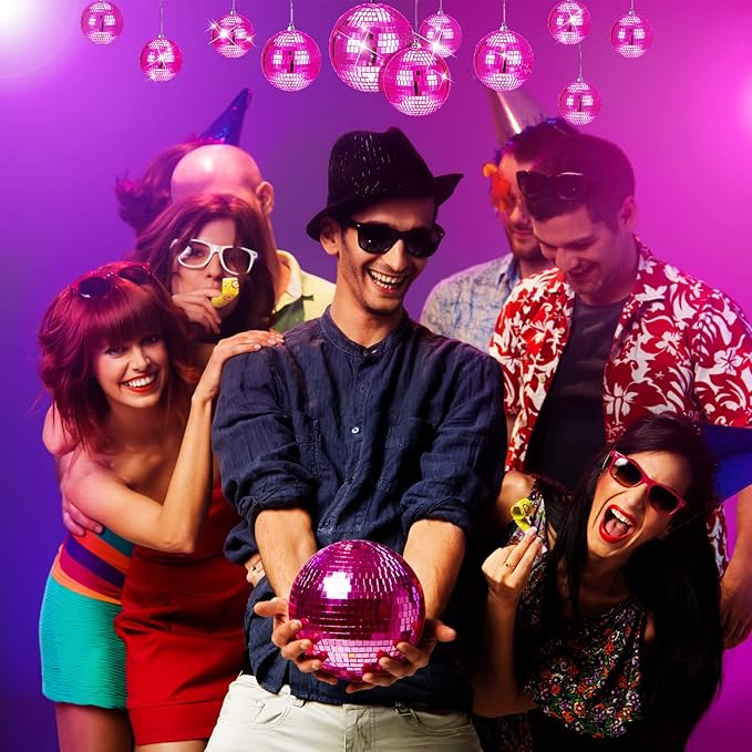 WILLBOND 12 Pack Disco Ball Mirror Ball - Image 5