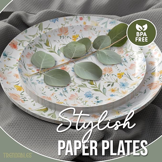 Trendables Heavy Duty Paper Plates Set - Image 7