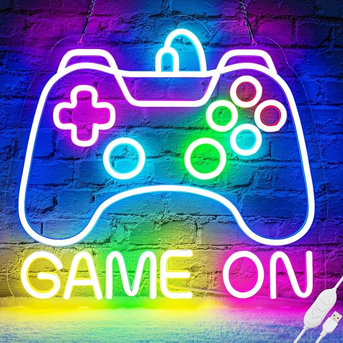 Gamer Neon Sign, Dimmable Neon Controller Sign by BasaneonNeonSignLightUpYourLife