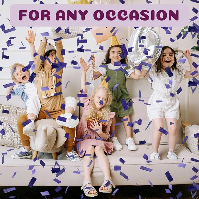 Confetti Poppers Purple Confetti Cannon 12 Pack Party Poppers Biodegradable12 - Image 6