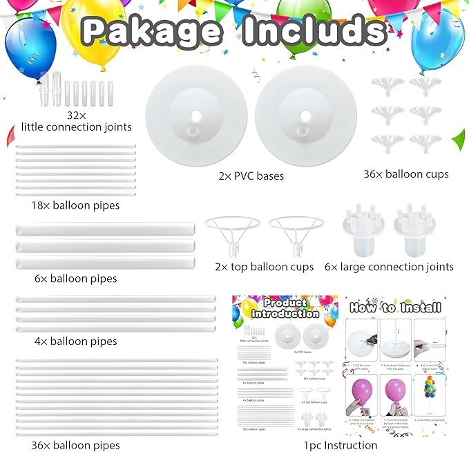 2 Sets Balloon Stand Kits, Balloon Stands - Image 2