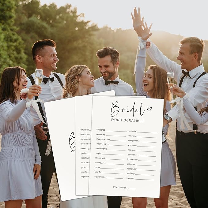 Bridal Shower Games, Word Scramble, Wedding Shower Games - Image 7