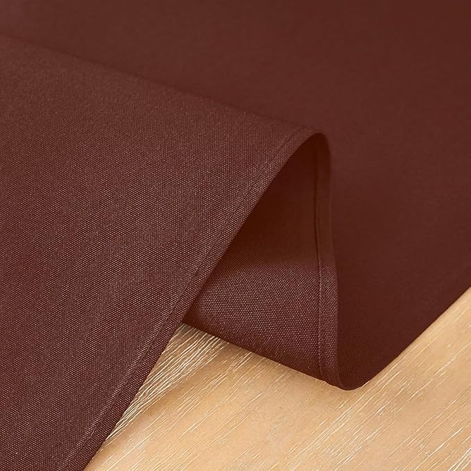 2 Pack Chocolate Small Short Table Runner 12 x 36 Inch Solid Color Runners - Image 5