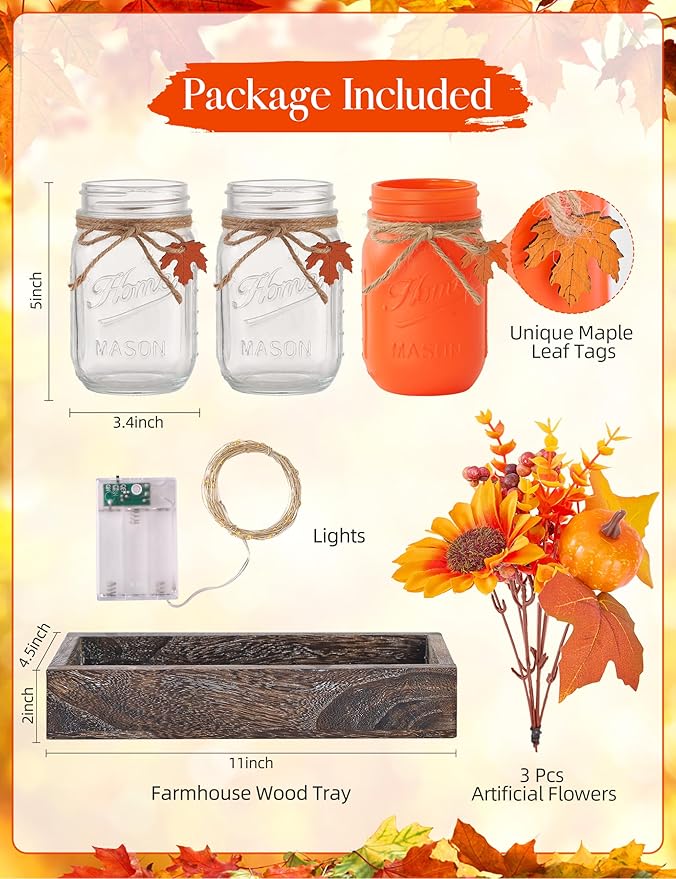 Fall Thanksgiving Table Decor, Centerpieces - Image 2