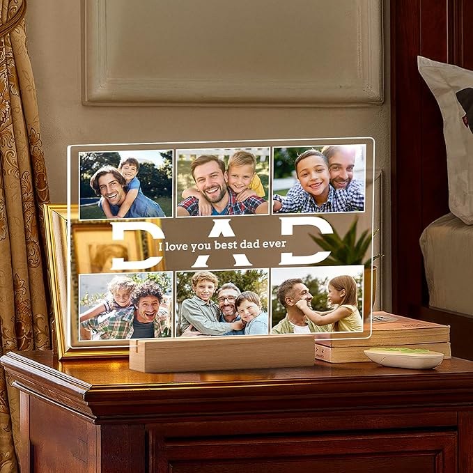 Personalized Birthday Gifts for Dad from Daughter Son, Custom Picture Frames - Image 7