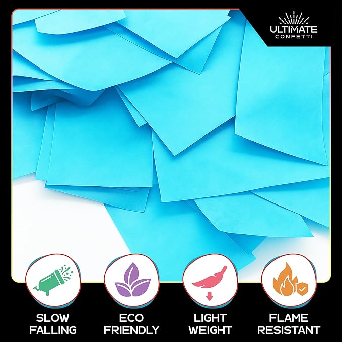 Ultimate Confetti, Turquoise Color Biodegradable Confetti - Image 2