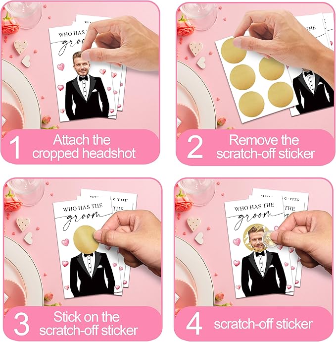 Who Has The Groom Birdal Shower Scratch Off Games, 3.5"x 2.1" Bachelorette - Image 6