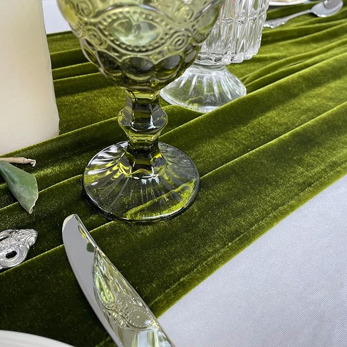 Luxurious Velvet Table Runner, 10ft Wedding Reception Decorations, 20x120inch - Image 6