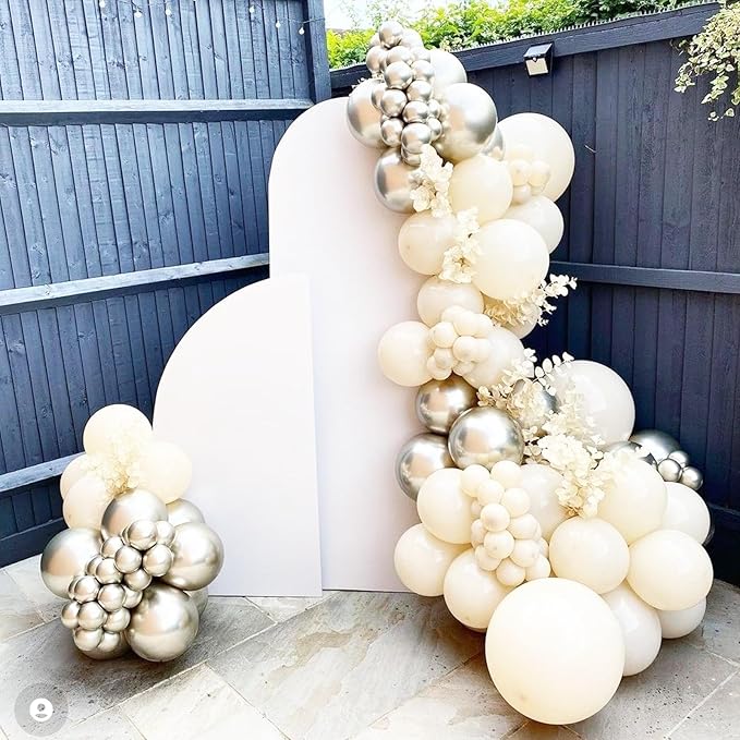 90pack White Sand Balloons Different Size 18/12/10/5 Inch Sand White Balloon - Image 4