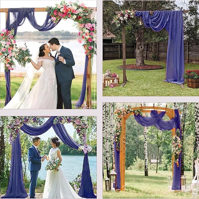 Wedding Arch Draping Fabric, 1 Panel 6 Yards Wedding Backdrop Curtains - Image 7