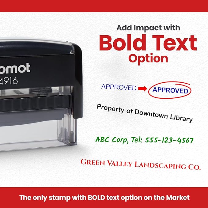 Promot Self Inking 1 Long Line Custom Stamp - Image 6