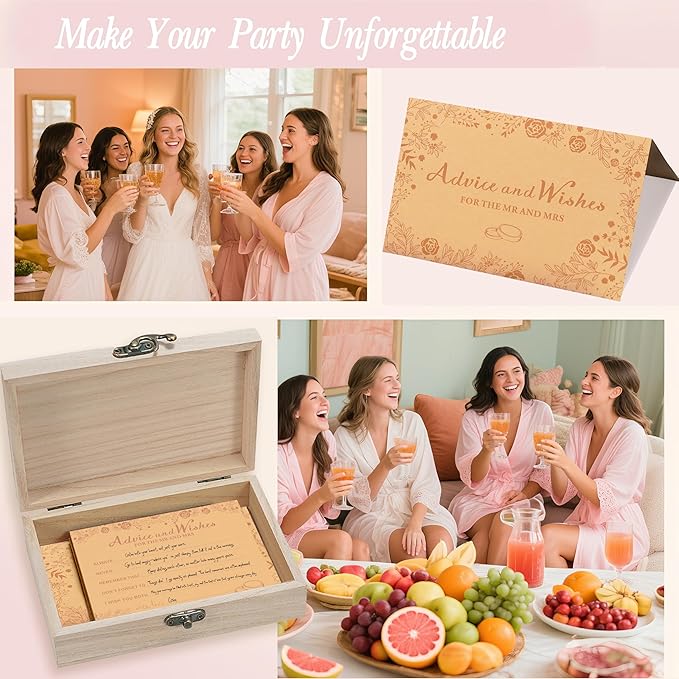 Advice And Wishes For The Mr And Mrs, Wedding Advice Cards For Bridal Shower - Image 4