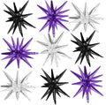 Black Purple Silver Star Balloons by Adorely