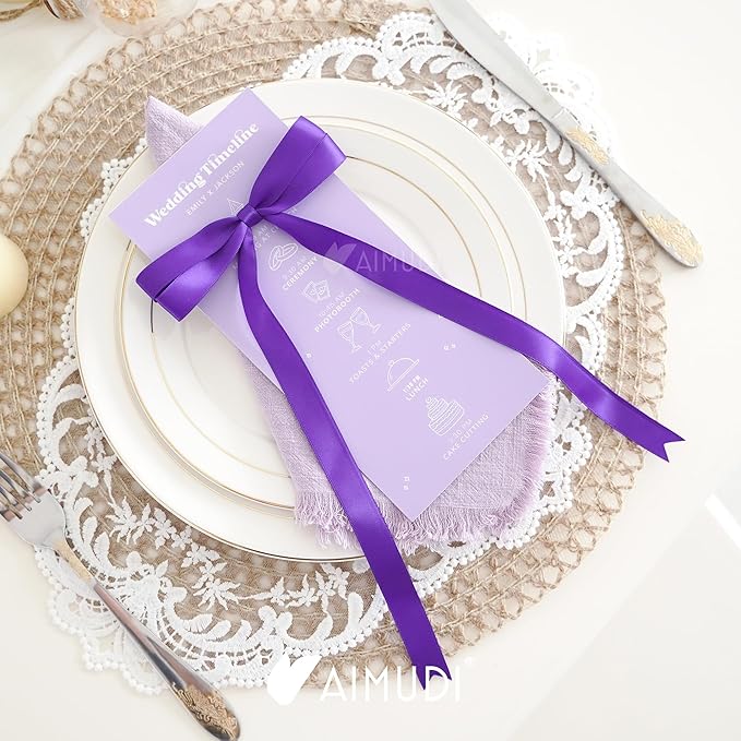 AIMUDI Purple Bows 5 × 10" Satin Bows - Image 5