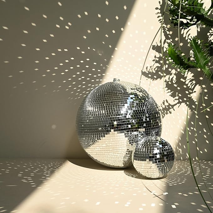 Yescom 4PCS 7" Mirror Disco Ball Set Small Hanging - Image 4