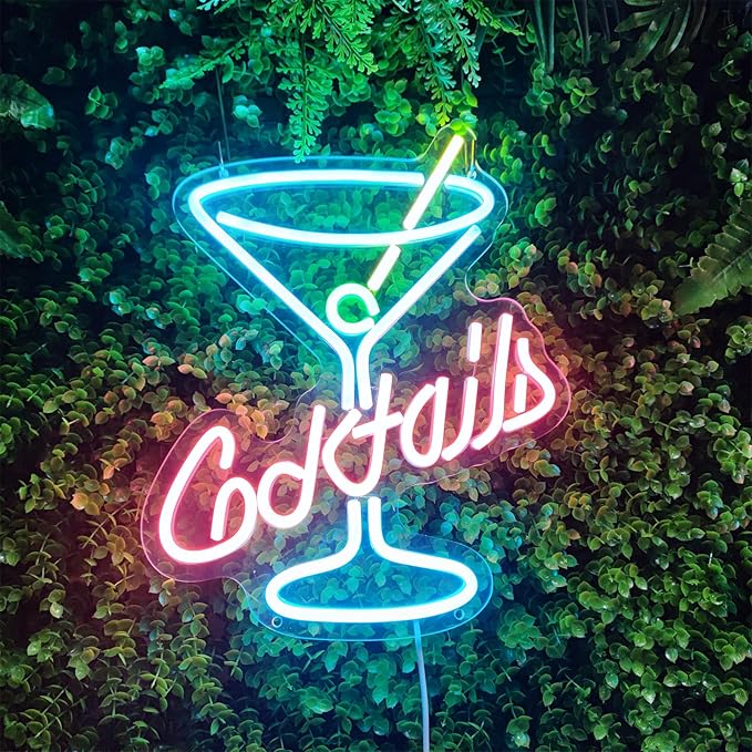 Cocktail Neon Sign, Hanging Chain LED Sign - Image 5