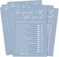 Fun Bridal Shower Games – He Said She Said Game by Unknown