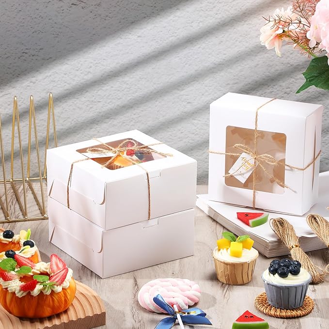 36 Pack Cupcake Boxes Hold 4 Count Disposable Cupcake Containers - Image 2