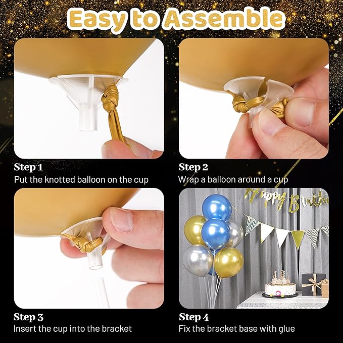 JOYYPOP 7 Sets Balloon Stand Kit, Balloon Sticks - Image 4