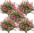 10 Bundles Artificial Fake Flowers, Faux Outdoor Plastic Plants UV Resistant by Grunyia
