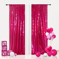 Eternal Beauty Hot Pink Sequin Backdrop Curtains, Valentine's Day Shimmer Back by EternalBeauty