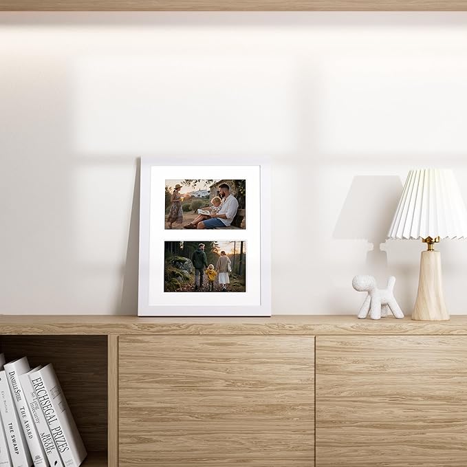 Vittanly 8x10 Collage Picture Frame, Displays 2Pcs 4x6 Pictures - Image 3