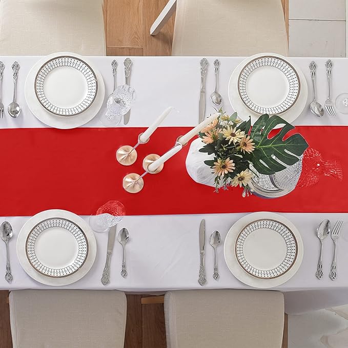 12Pack Table Runner 12 x 108 Inches Satin Silk Table Runner - Image 4