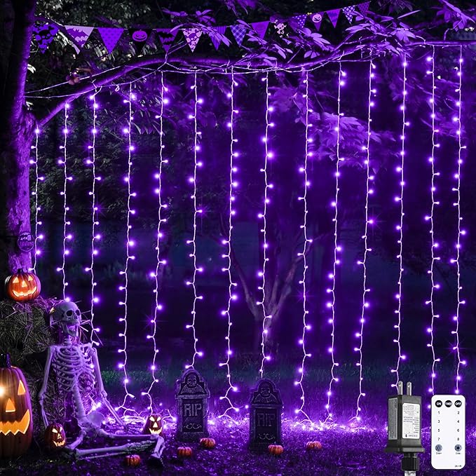 JMEXSUSS 300LED Purple Halloween Lights by JMEXSUSS