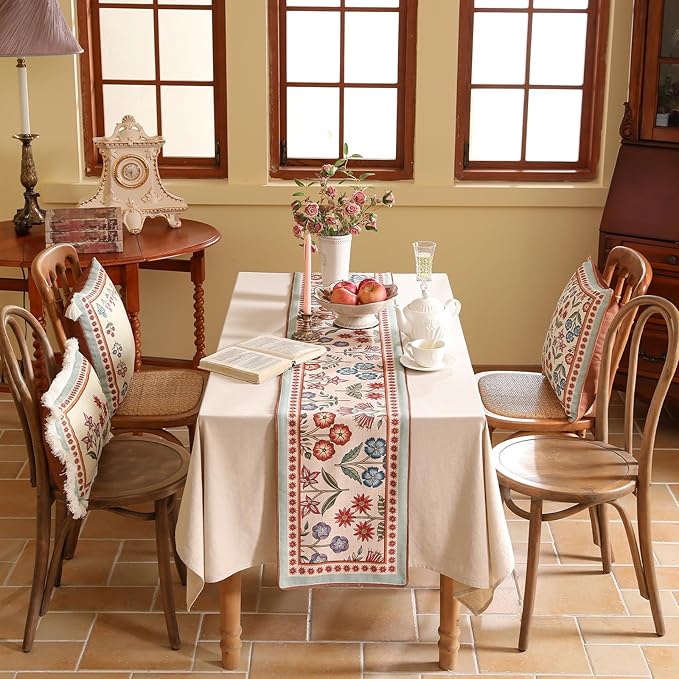 Decorative Linen Small Table Runner 63 Inches Long - Image 5