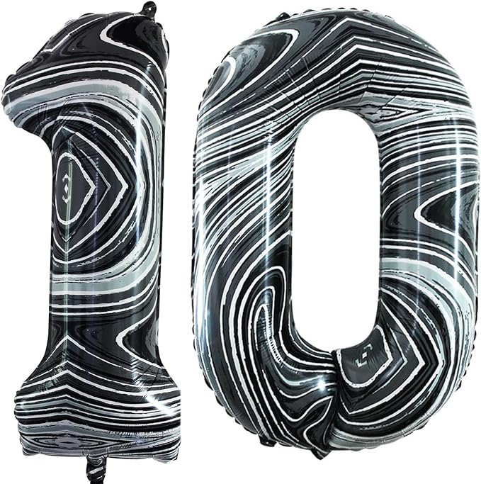 GOER Number 10 Balloons for 10th Birthday Party Decorations, 42 Inch Jumbo Foil by GOER