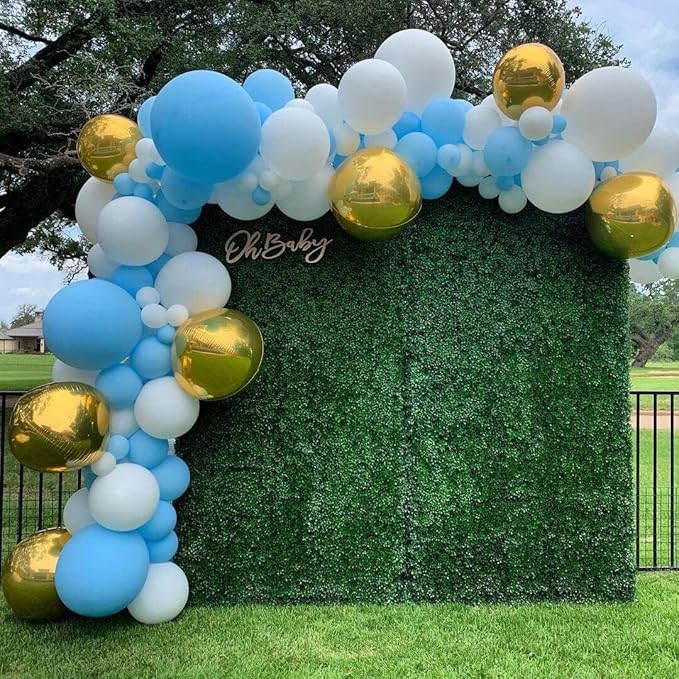 6 Pack Gold Balloons 22 Inch 4D Big Round Foil Balloons Gold Metallic Balloons - Image 3
