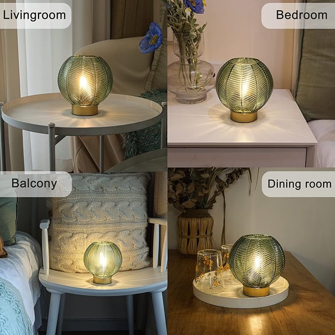 Battery Powered Lamp with Timer, Cordless Battery Operated Table Lamp with LED - Image 7