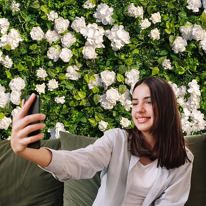 Artificial Luxury‌ Flower Wall Panels, Gorgeous 3D Silk Floral Backdrop - Image 2