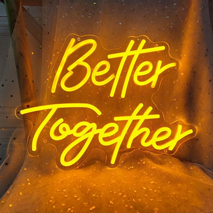 Better Together Neon Sign Better Together Wall Decor, Wedding Neon Sign Light - Image 3