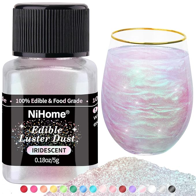 NiHome Edible Food-Grade Glimmer Powder Glitter Luster Dust Metallic Food by NiHome