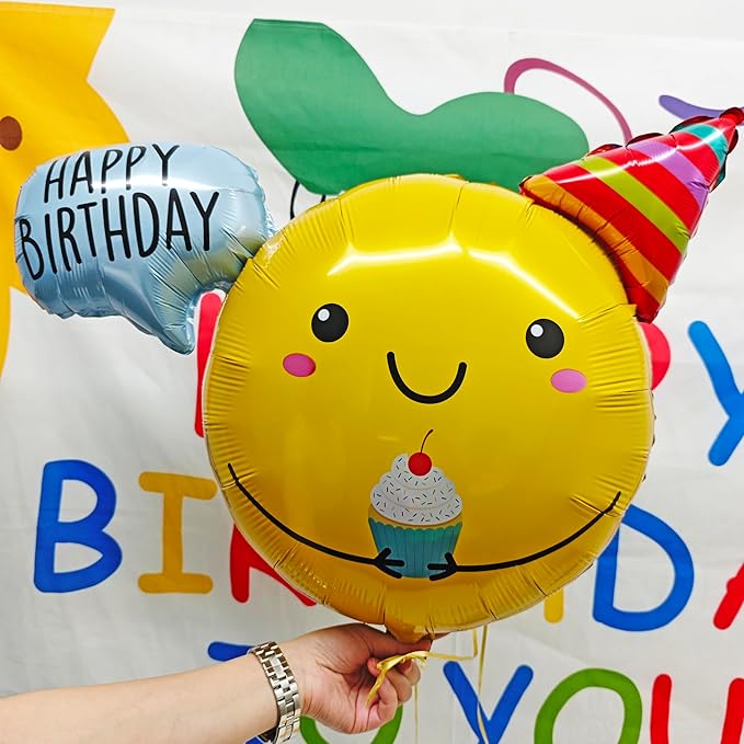 Cute Smiling Foil Balloon Sunshine Smiley Face Party Decorations Happy Birthday - Image 6