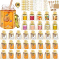 35 Pack 4 oz Mini Hexagon Glass Honey Jars by BGraceyyMoments