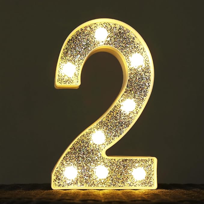 Marquee Light Letters for Table Decorations, Glitter Light Up Signs for Prom by NWLIGHT