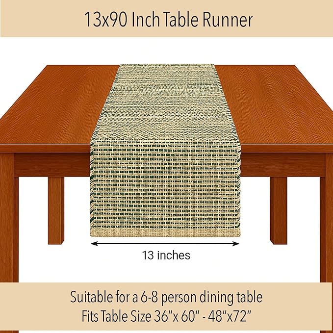 Chardin home Natural Jute Table Runner 13x90 Inch – Vintage Boho Rustic Table - Image 4