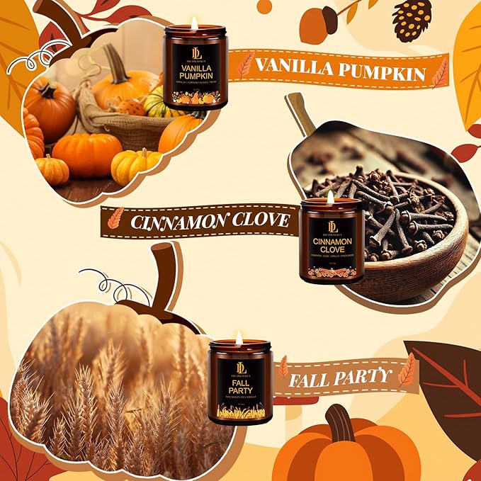 Fall Candle Set, Fall Scented Candles - Image 5