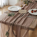 3pcs Nude Gauze Rustic Cheesecloth Table Runner 120 Inch 10 FT by KEKETOARRANGE