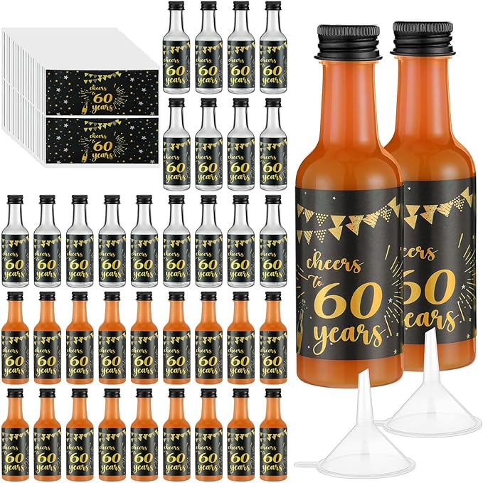 Vesici 50 Pack Mini Liquor Bottles 1.7oz Shot Mini Wine and Champagne Bottle by Vesici