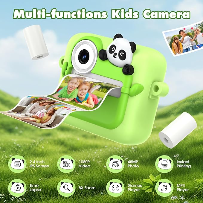 Kids Camera Instant Photo Printing, HD Digital Video Dual Cameras - Image 2