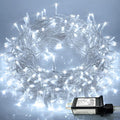 JMEXSUSS 300 LED Christmas Lights Clear Wire, 8 Modes White Christmas String by JMEXSUSS